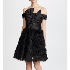 Marchesa notte strapless bow cocktail dress 8 NWT